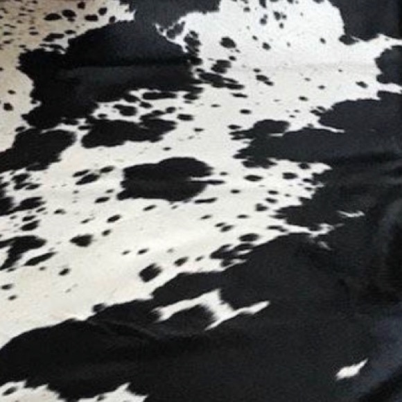 Cowhide earrings, black and white, hair on hide, wrangler southwestern gift - Picture 6 of 6